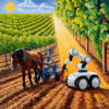 Labourage de la vigne